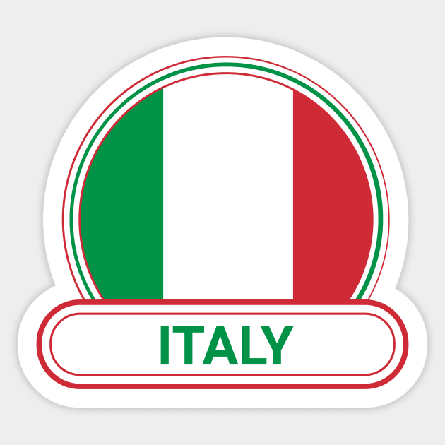 Italy Country Badge - Italy Flag Sticker by Yesteeyear